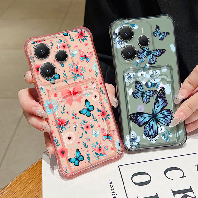 Xiaomi Redmi Note 14 - Casing TPU Lembut Slot Kartu untuk