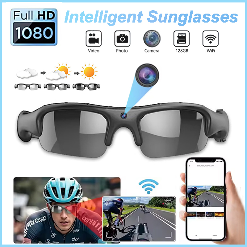 Smart Glasses Lens - Kacamata Pintar WIFI Kamera 1080P Kacamata