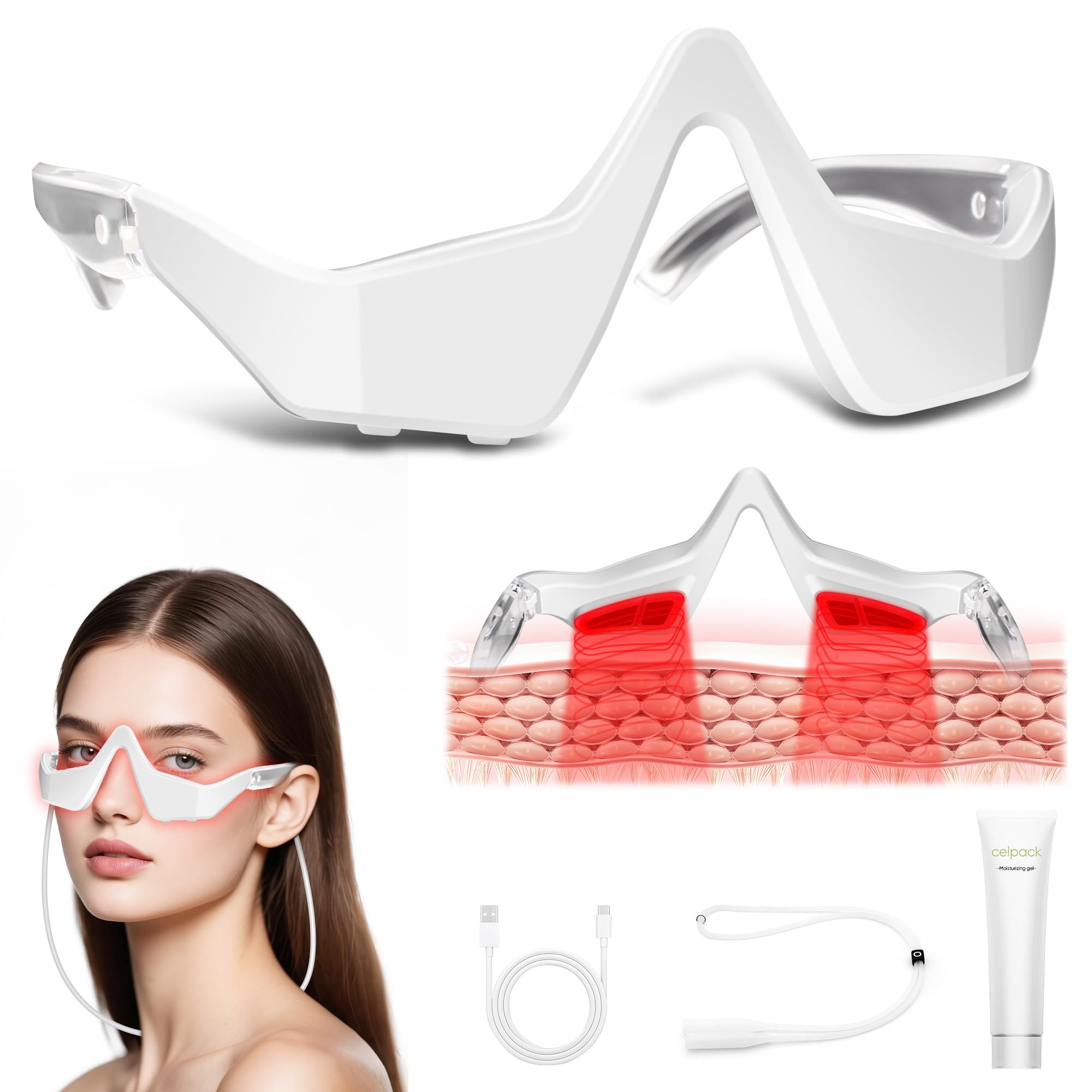 Kacamata Pijat Mata EMS Cahaya - Light Therapy Glasses ulasan dan harga