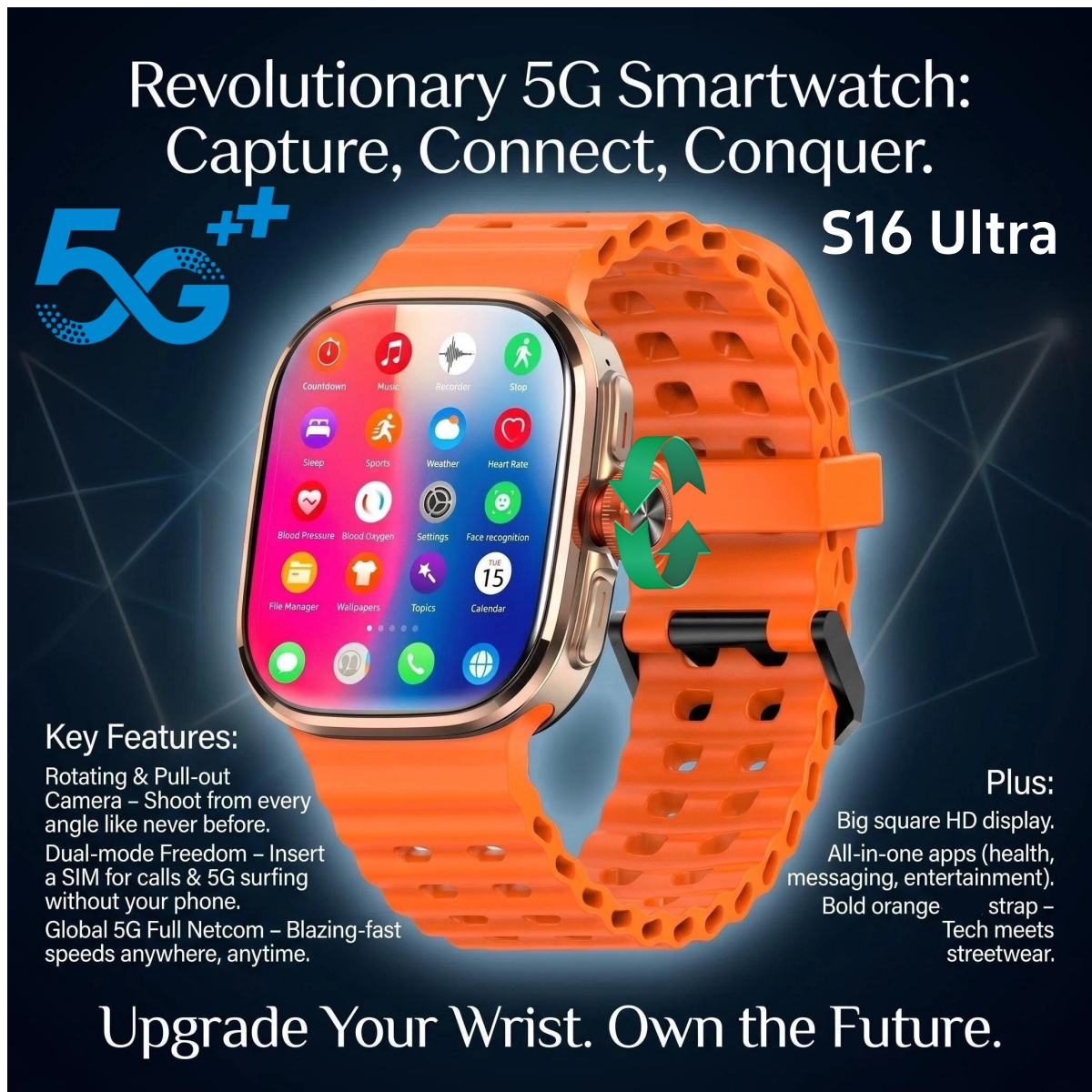 Jam Tangan Pintar Original S16 - Fall Detection Watch ulasan dan harga
